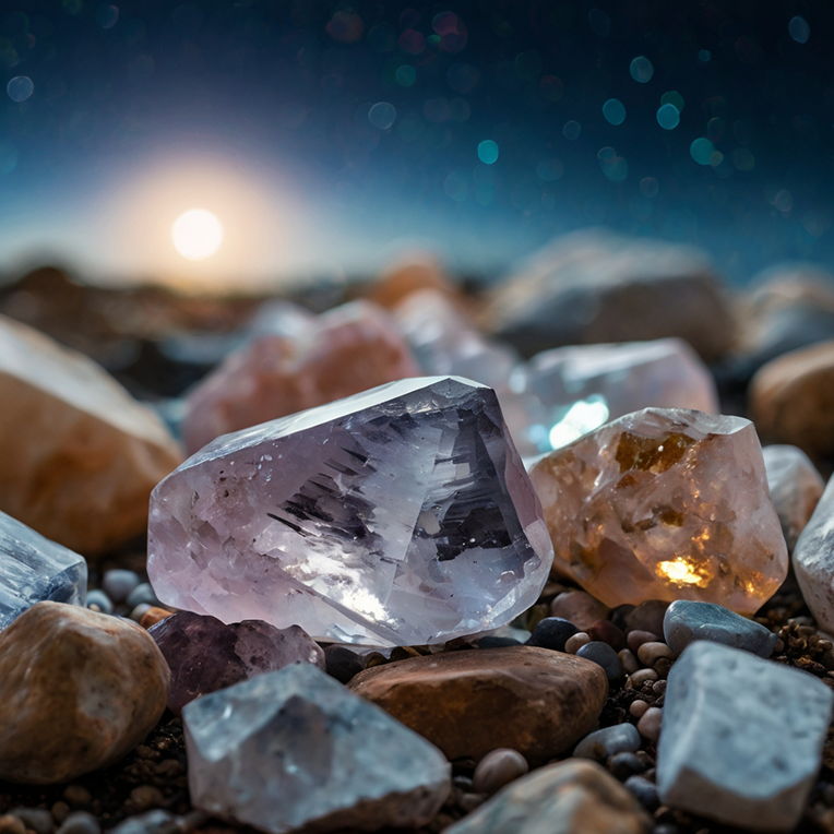 Visione olistica ricarica e pulizia dei cristalli e minerali per le proprietà delle pietre naturali atti alla guarigione salute mentale e benessere psicologico